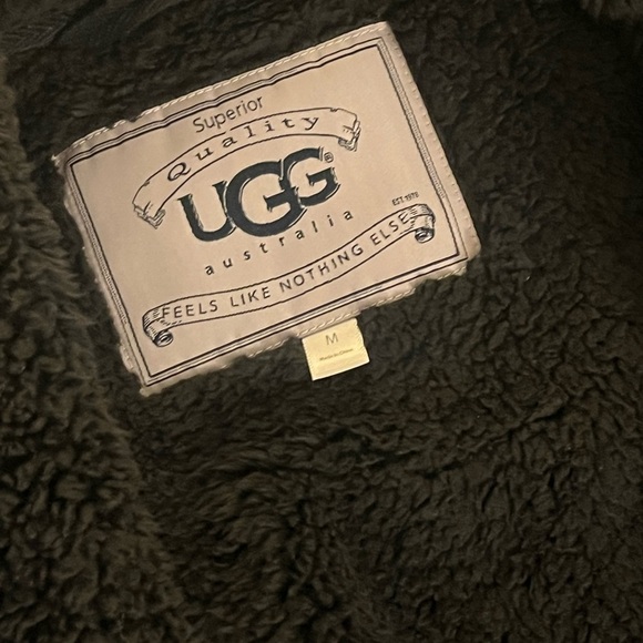 NWT UGG Kalib Sherpa lined Flannel Bath Robe - Picture 8 of 9